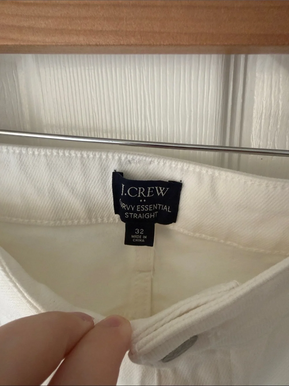 NWT J. Crew White Curvy Essential Straight High-Rise Jeans